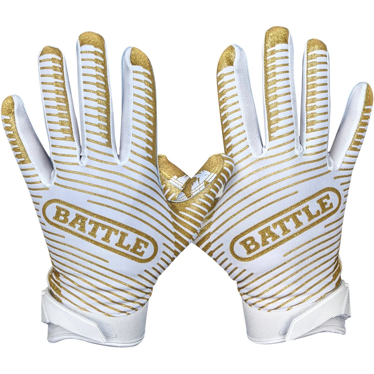 Battle Sports Youth Filthy Rich Doom 1.0 Football Receiver Gloves - Gold - Image 3