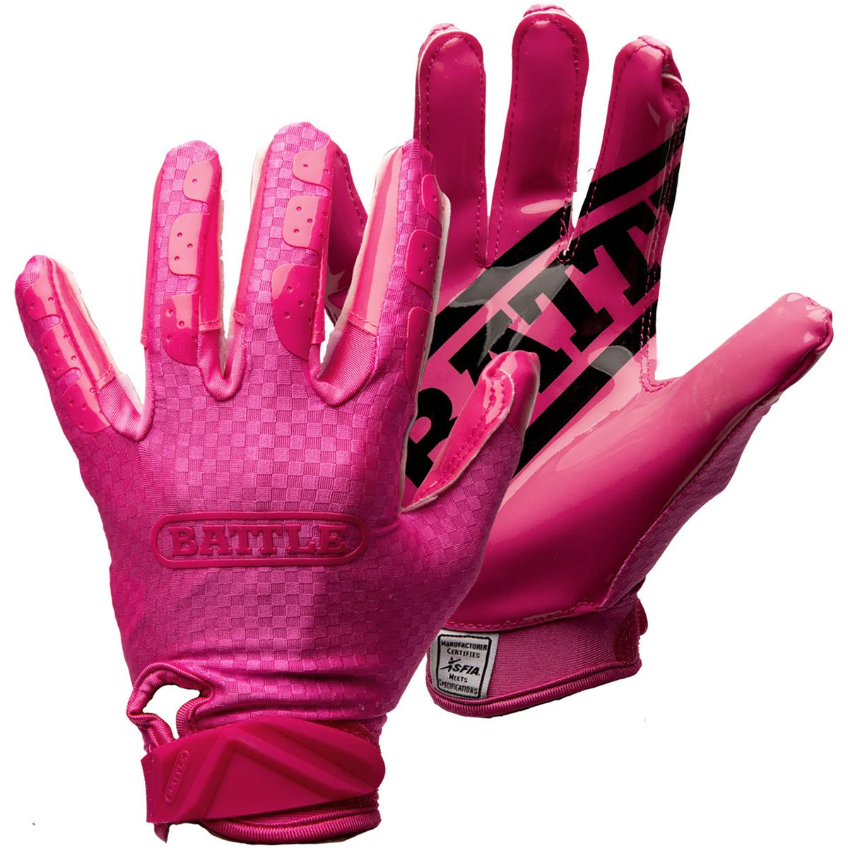 Battle Sports Youth TripleThreat UltraTack Football Gloves - Pink
