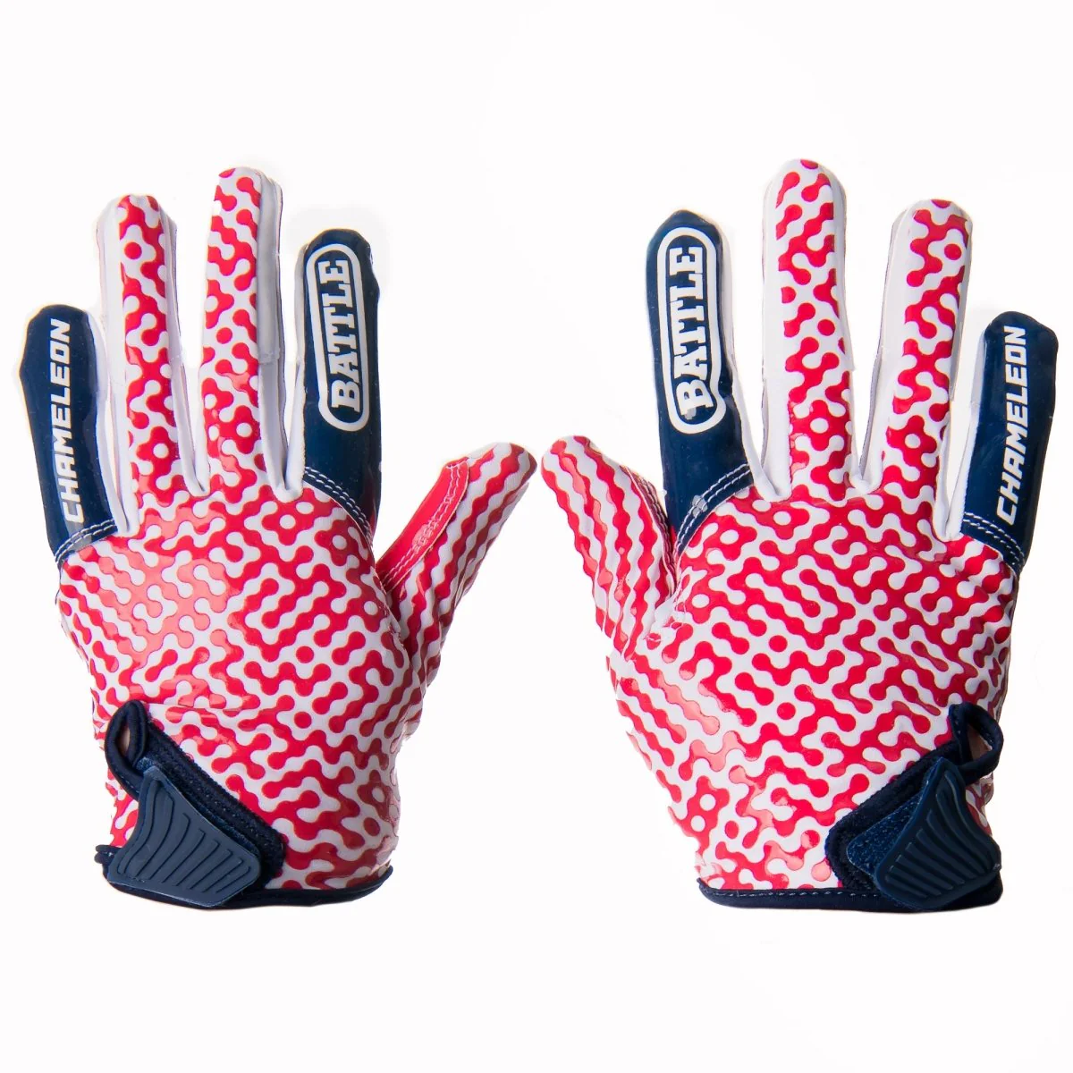 Battle Sports Youth "USA Flag" Chameleon Receiver Football Glove - Red/White/Blue - Image 4
