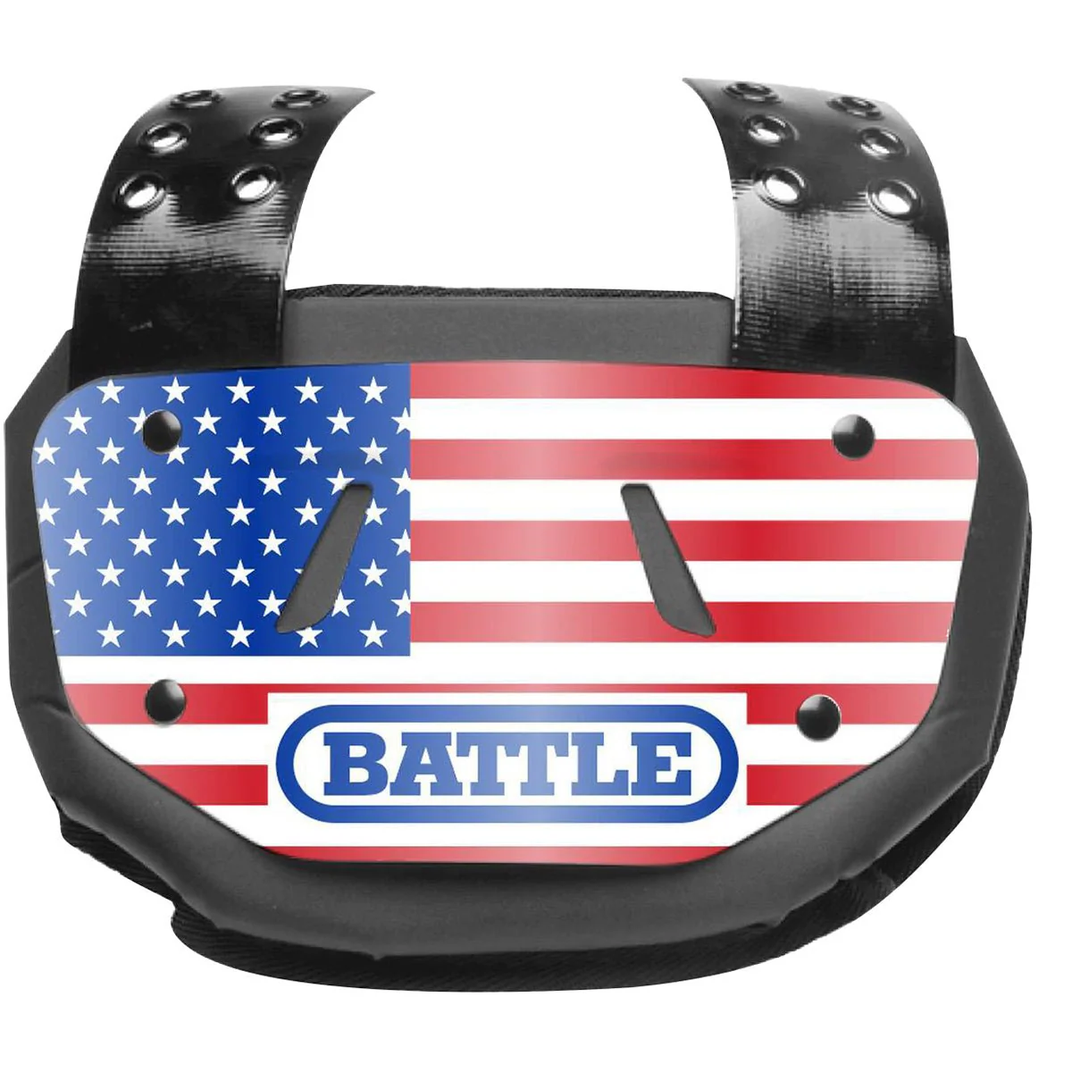 Battle Sports Youth USA Flag Chrome Football Back Plate