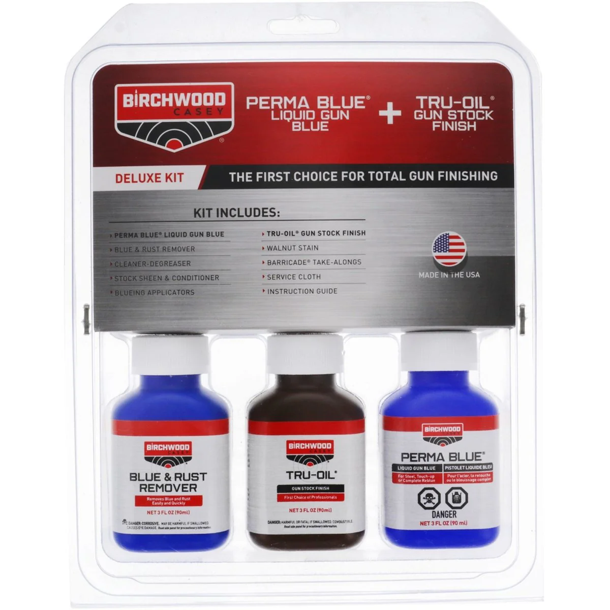 Birchwood Casey - Deluxe Perma Blue Liquid Gun Blue & Tru-Oil� Gun Stock Finish Kit