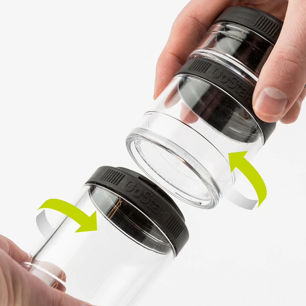 Blender Bottle GoStak Starter 4Pak Twist n' Lock Storage Jars - Image 3