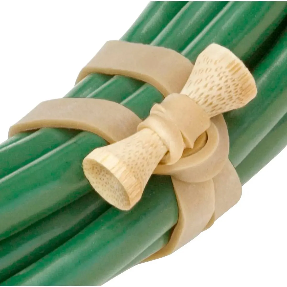 BongoTies All Natural Reusable Cable Tie Wraps - 10-Pack - Natural - Image 2