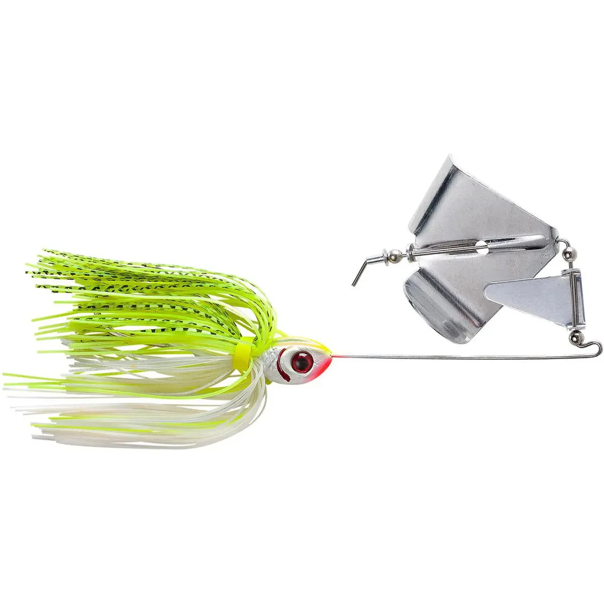 Booyah Buzz Bait 1/4 oz. Fishing Lure - White/Chartreuse Shad