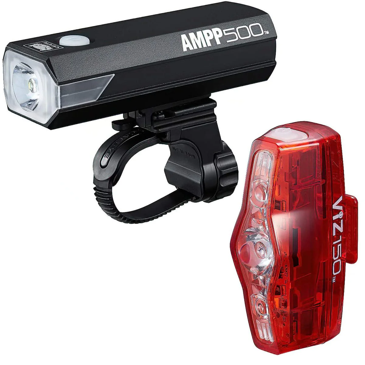 CatEye Headlight and Rear Light Combo Kit - AMPP500/ViZ150