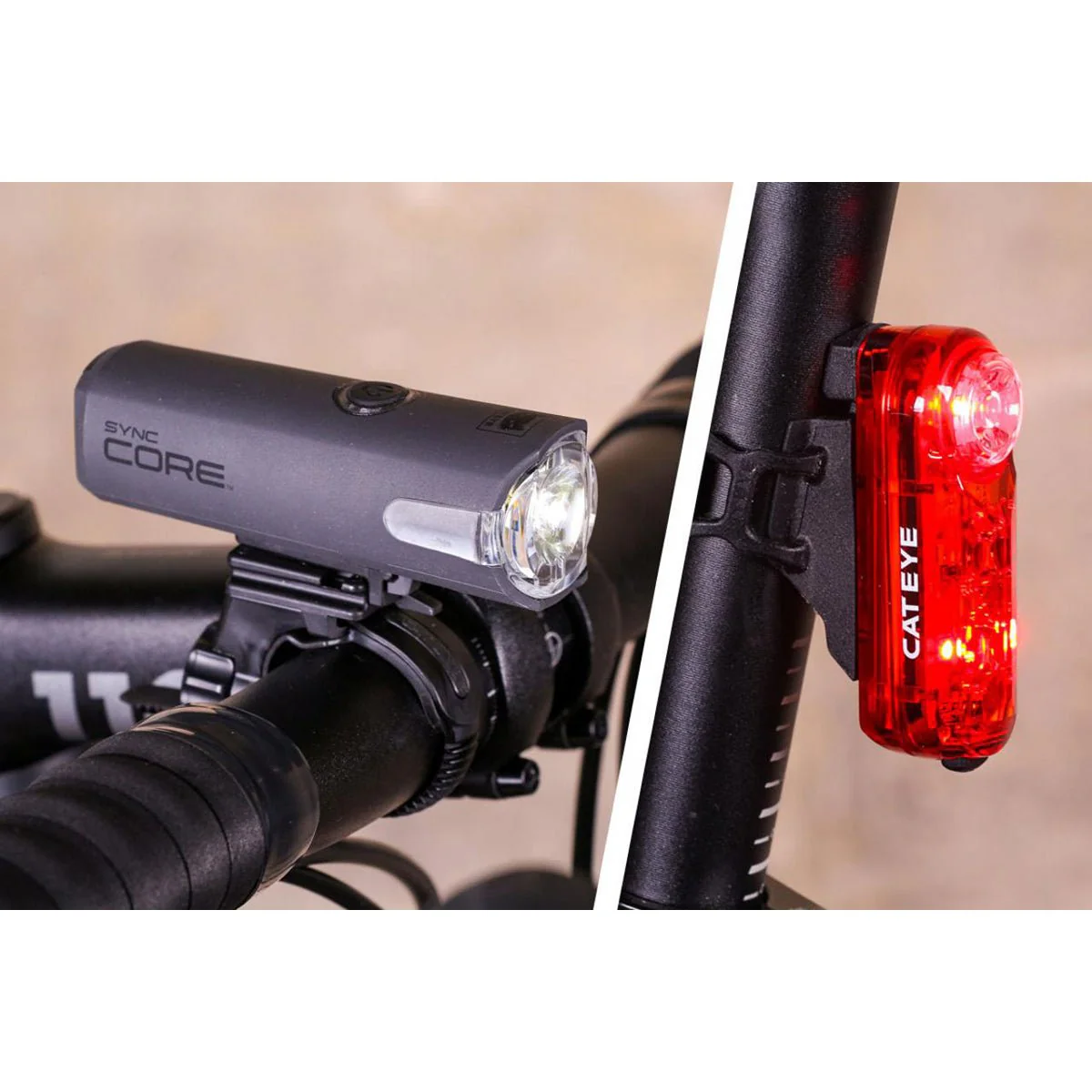 CatEye Sync Core and Kinetic Bicycle Light Kit - NW100RC/NW100K Set - Image 2