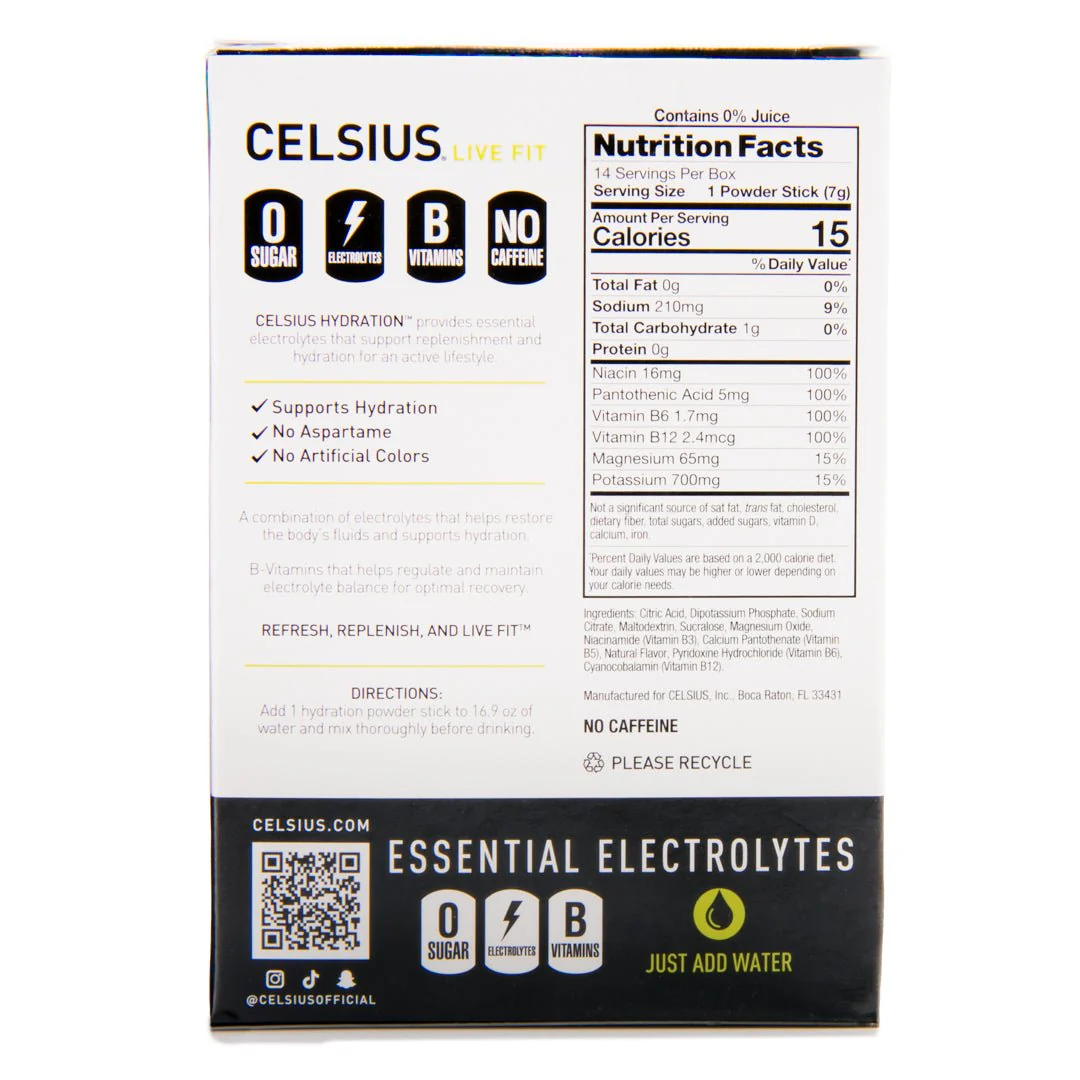 Celsius Hydration Sugar Free Electrolyte Drink Mix 4 Pack - Image 16