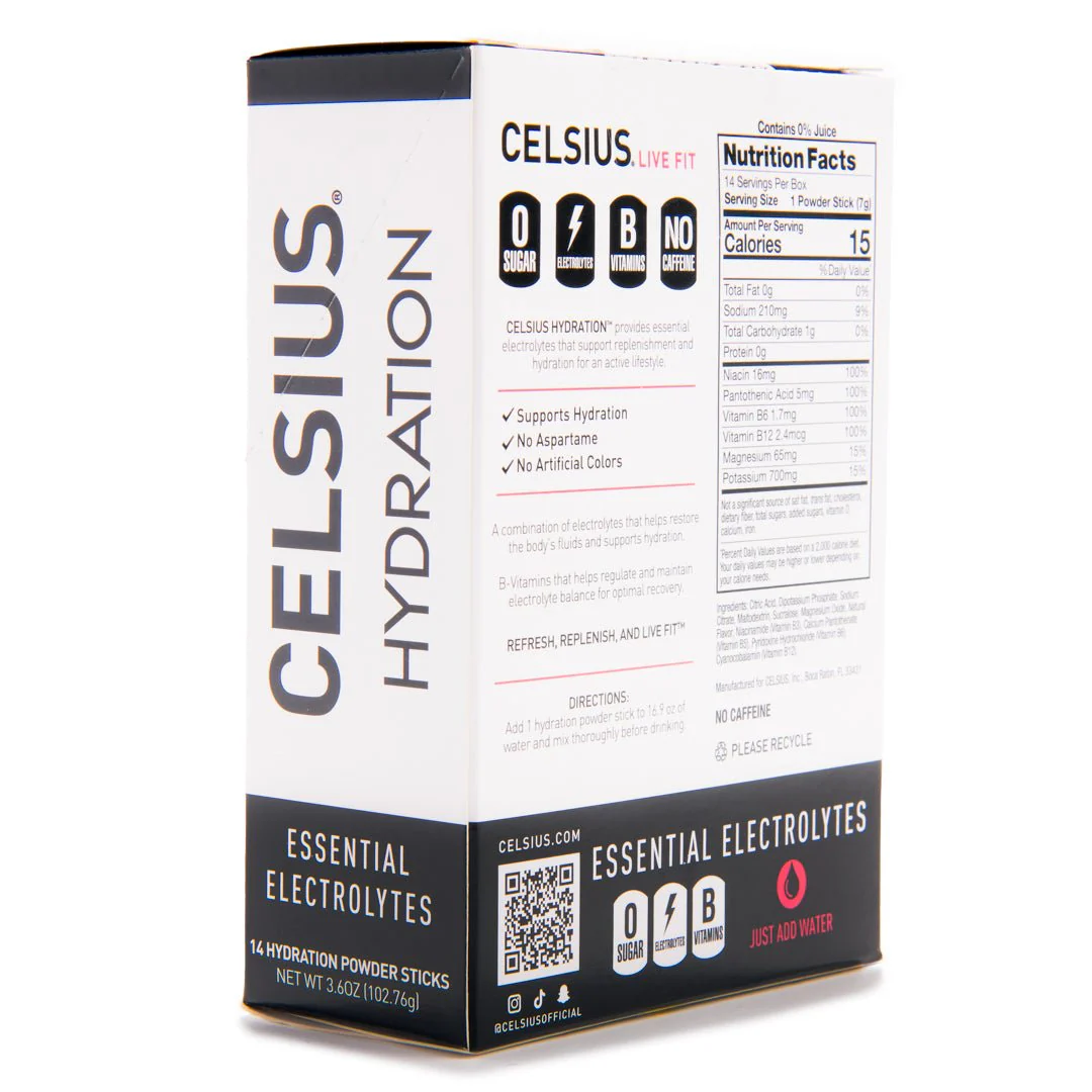 Celsius Hydration Sugar Free Electrolyte Drink Mix 4 Pack - Image 5
