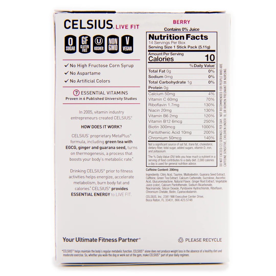 Celsius On-The-Go Zero Sugar Powder Stick - Image 3