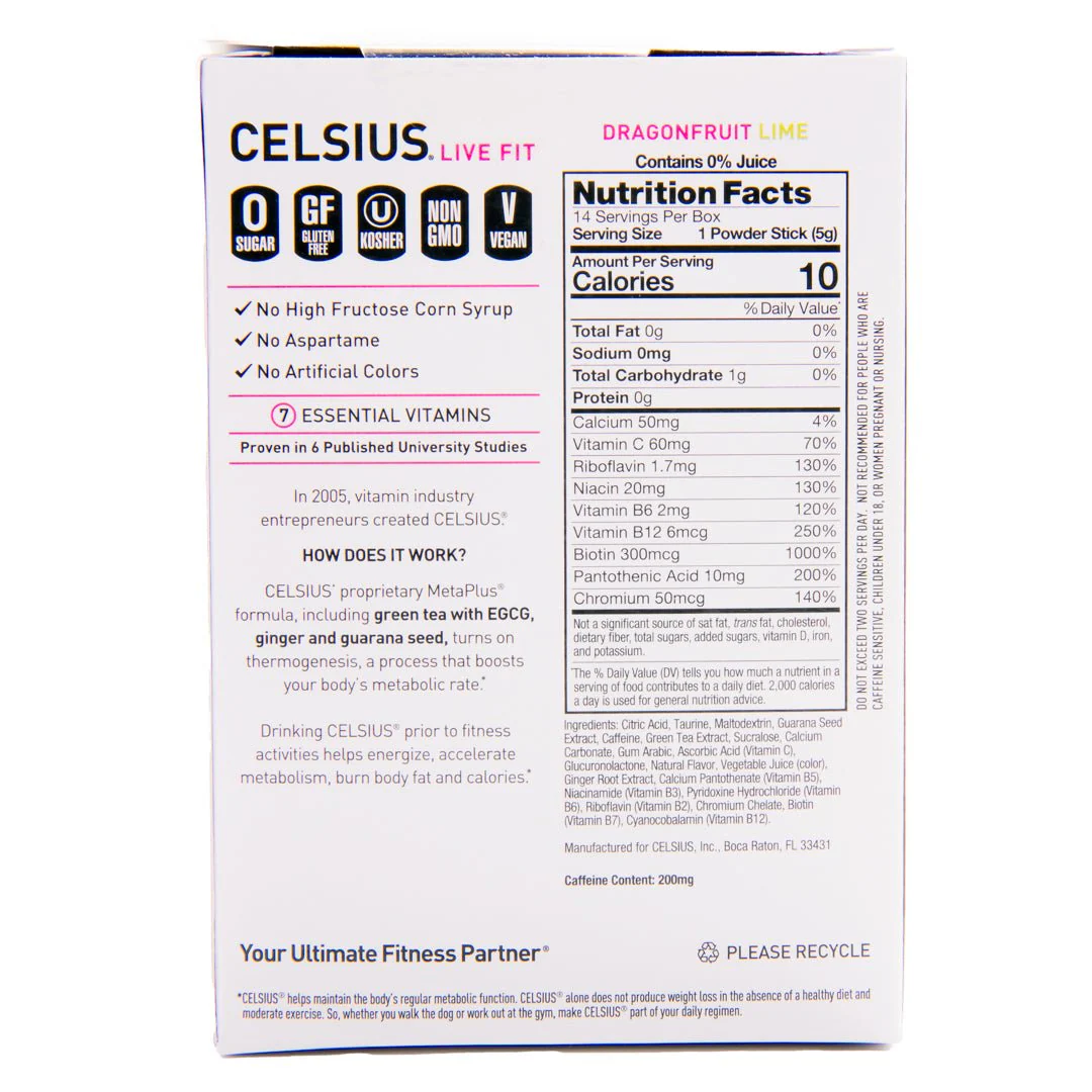 Celsius On-The-Go Zero Sugar Powder Stick Drink Mix 4 Pack - Image 22