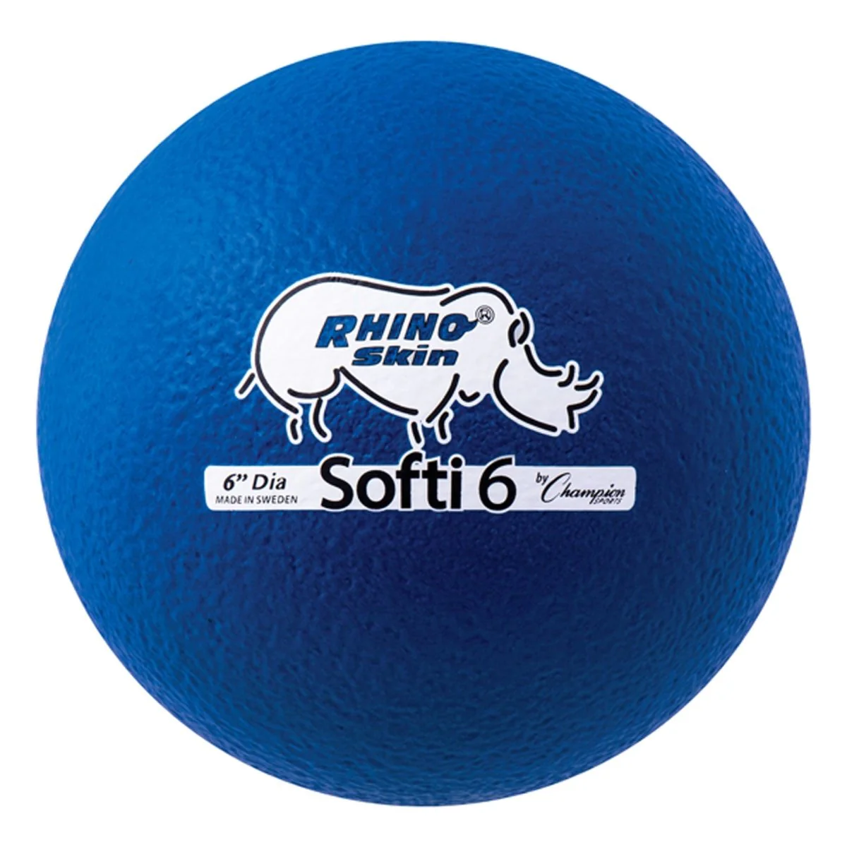 Champion Sports 6" Rhino Skin Low Bounce Softi Foam Ball - Blue