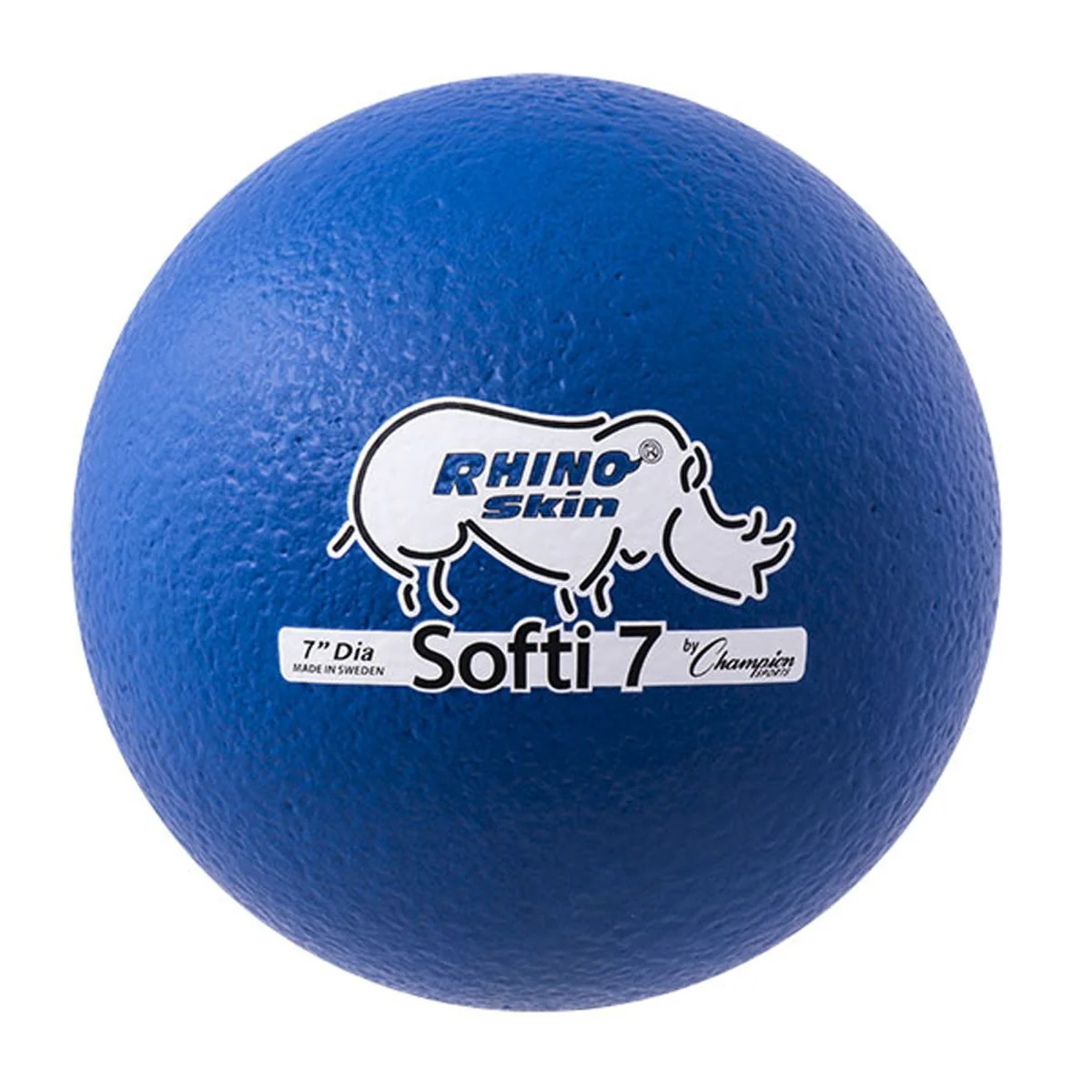 Champion Sports 7" Rhino Skin Softi Low Bounce Foam Ball - Blue