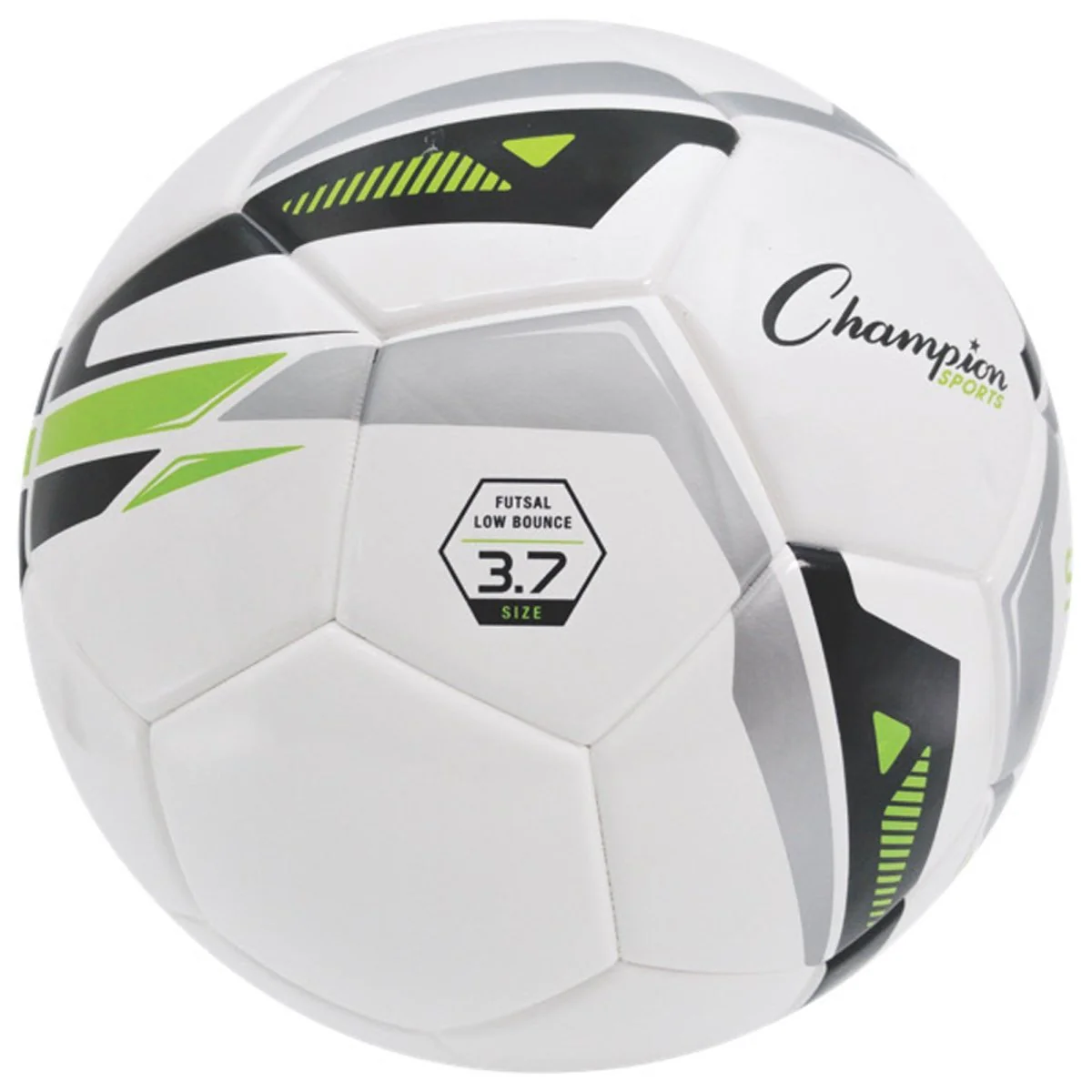 Champion Sports Futsal Ball - Size 3 Youth - White/Green/Black/Gray - Image 3