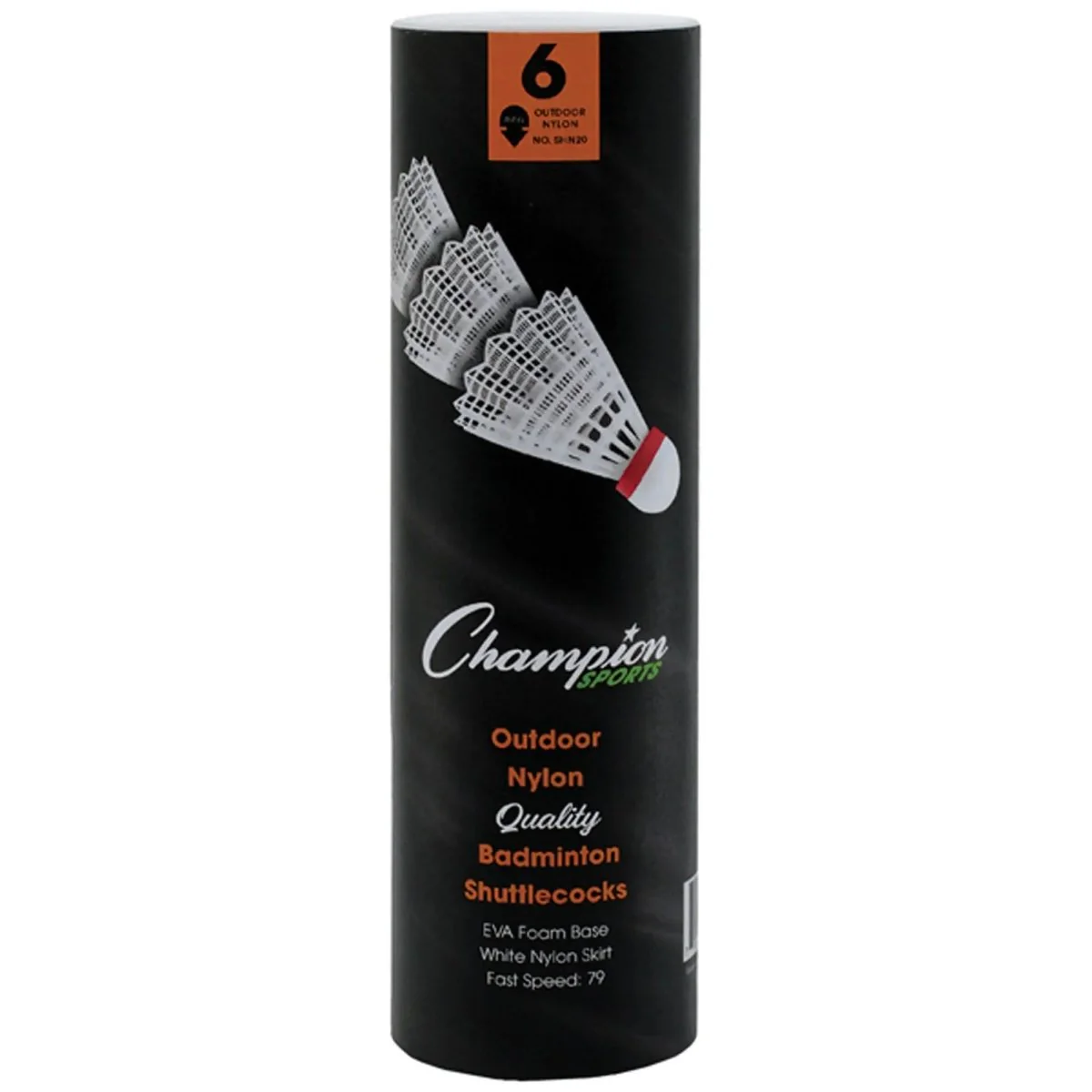 Champion Sports Nylon Outdoor Shuttlecock - 6 Pack