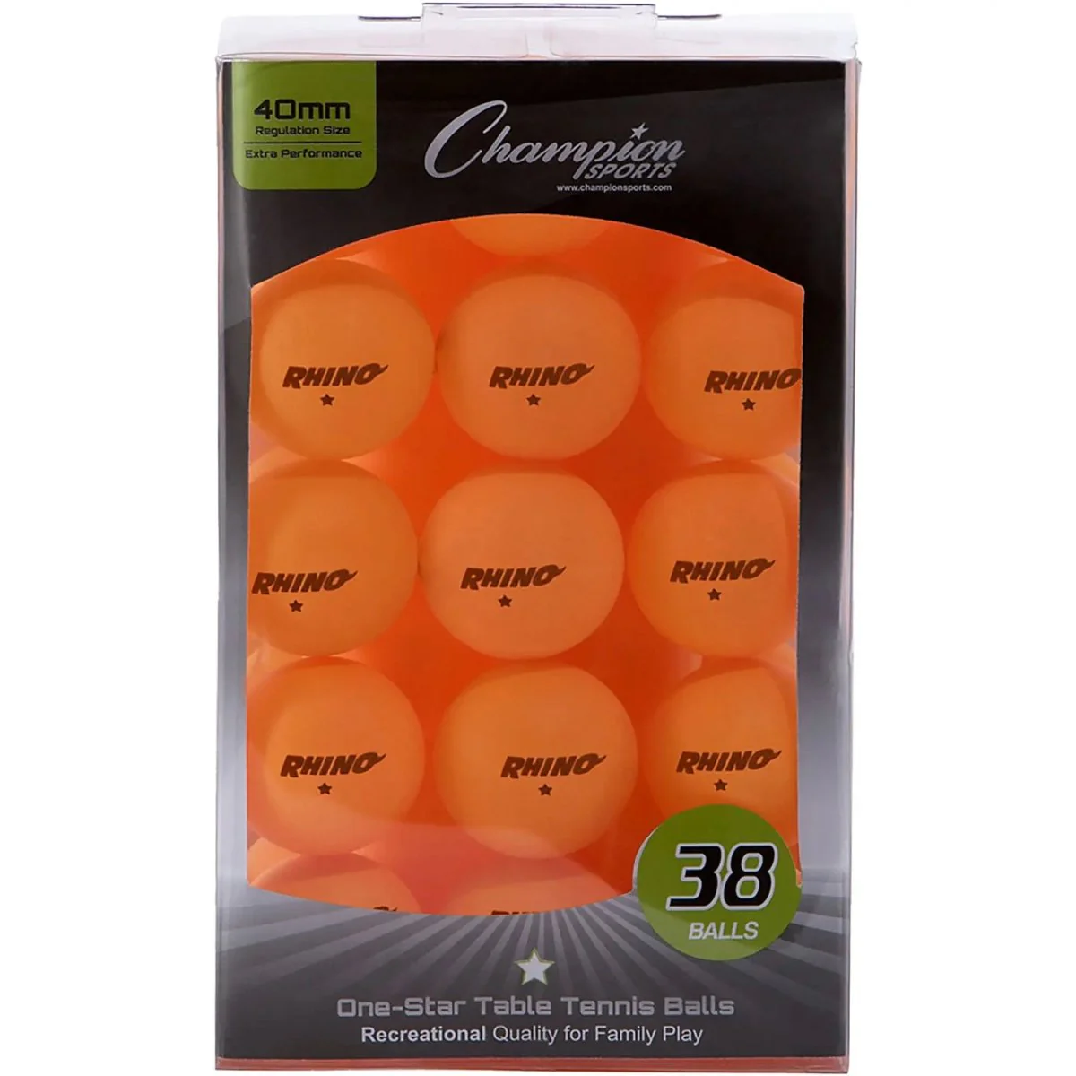 Champion Sports One-Star Recreational Table Tennis Balls