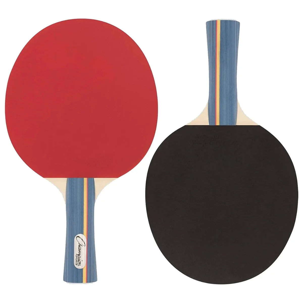 Champion Sports Pro 9 7 Ply Pips In Rubber Face Table Tennis Paddle - Red/Black