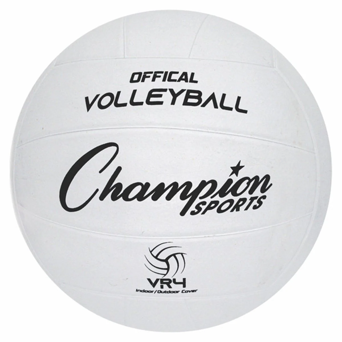 Champion Sports VR4 Rubber Volleyball - White