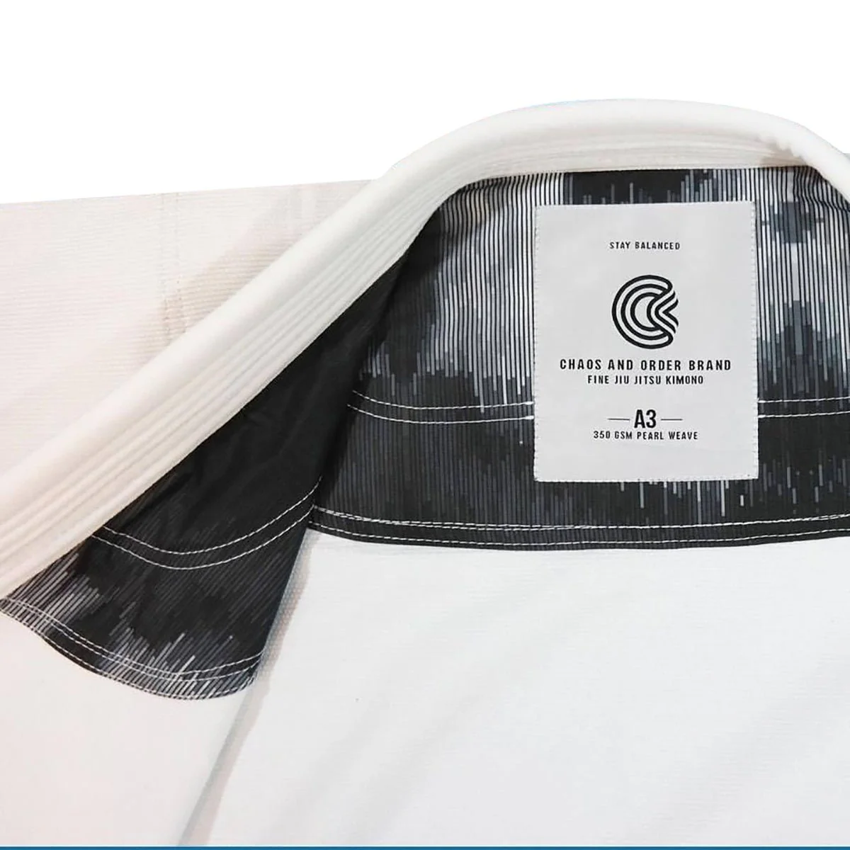 Chaos and Order Base Label BJJ Kimono - White - Image 4
