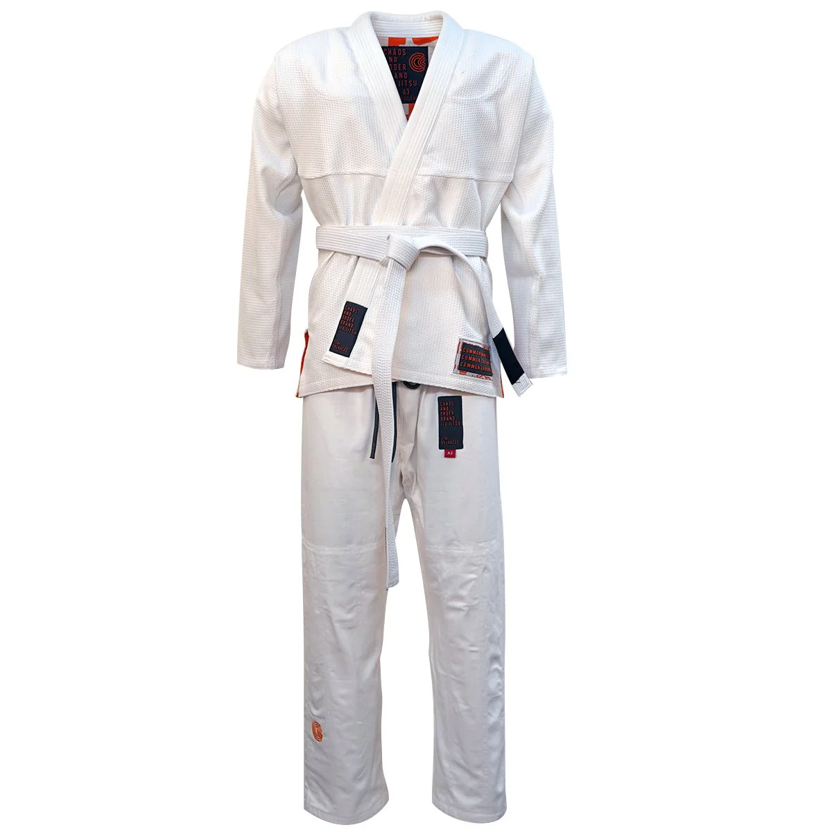 Chaos and Order Base Label V2 BJJ Gi - White - Image 2