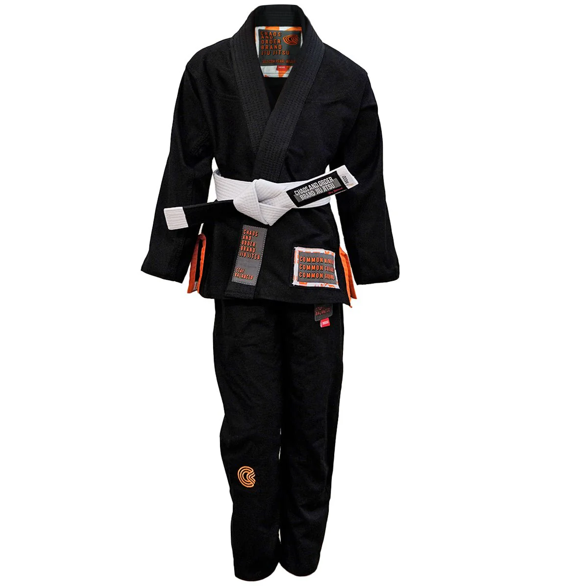 Chaos and Order Kid's Base Label V2 BJJ Gi - Black
