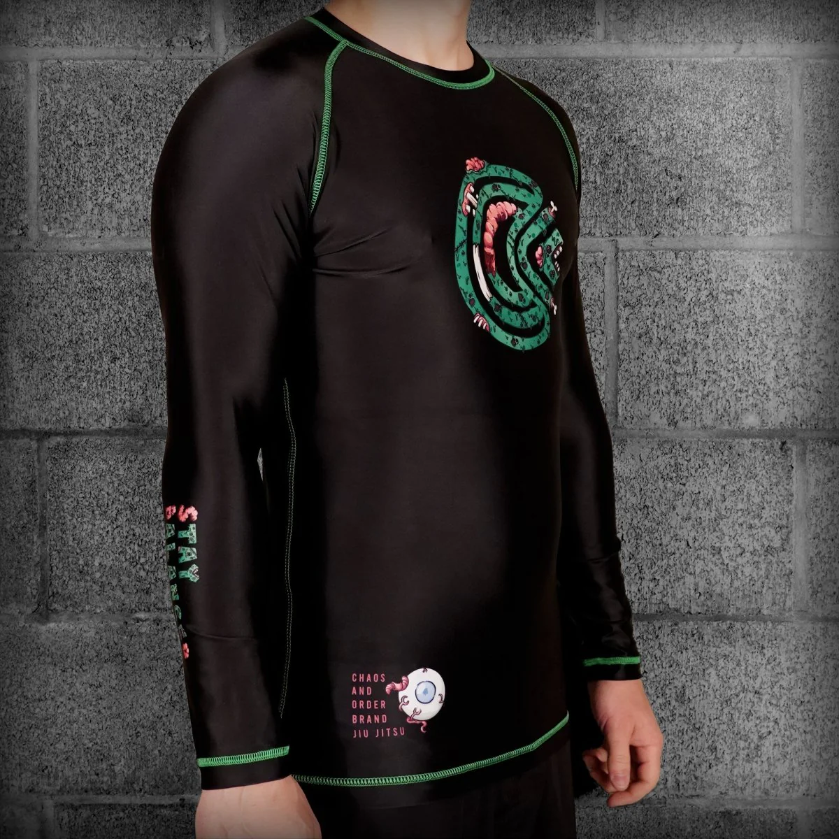 Chaos and Order Zombie Long Sleeve BJJ Rashguard - Image 2
