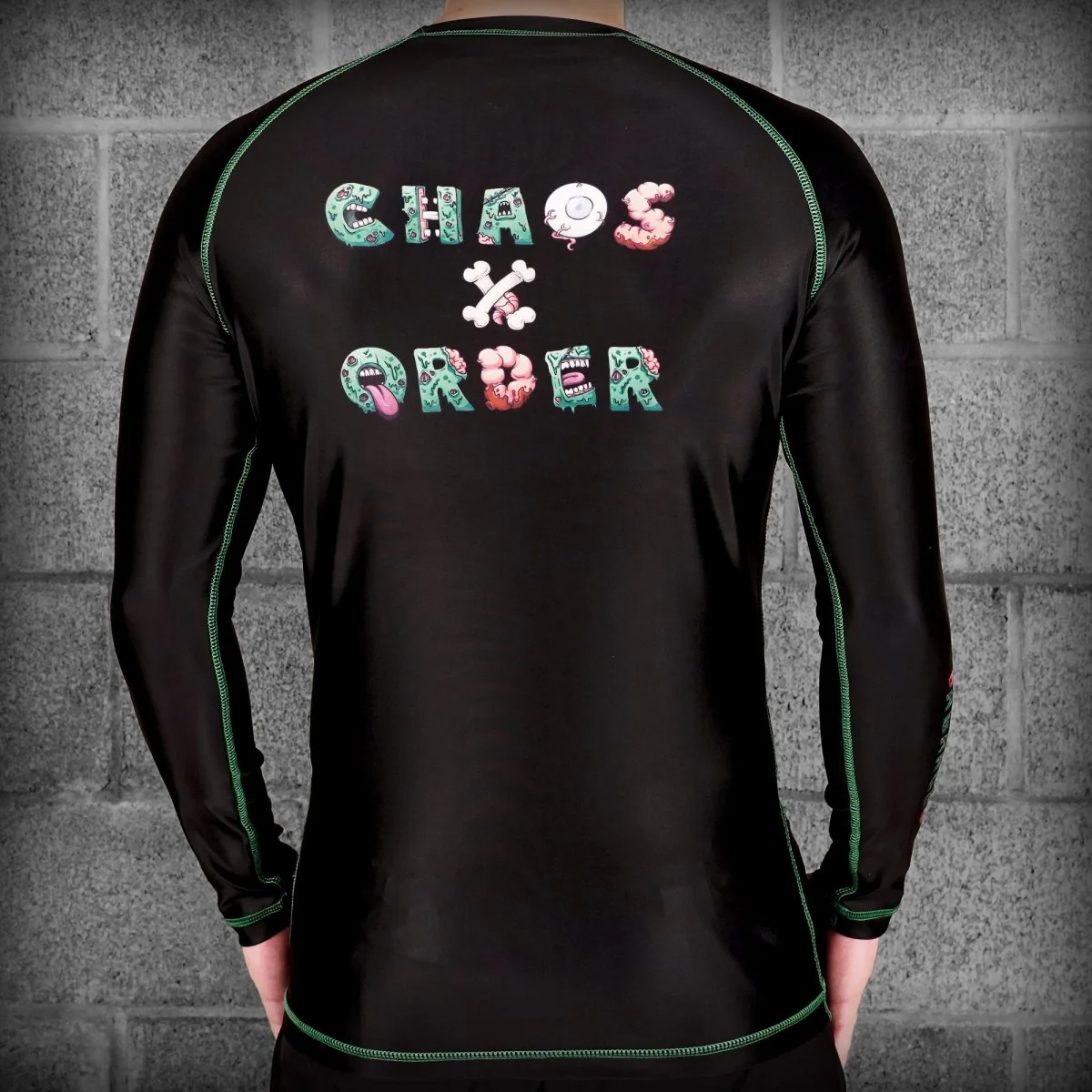 Chaos and Order Zombie Long Sleeve BJJ Rashguard - Image 4