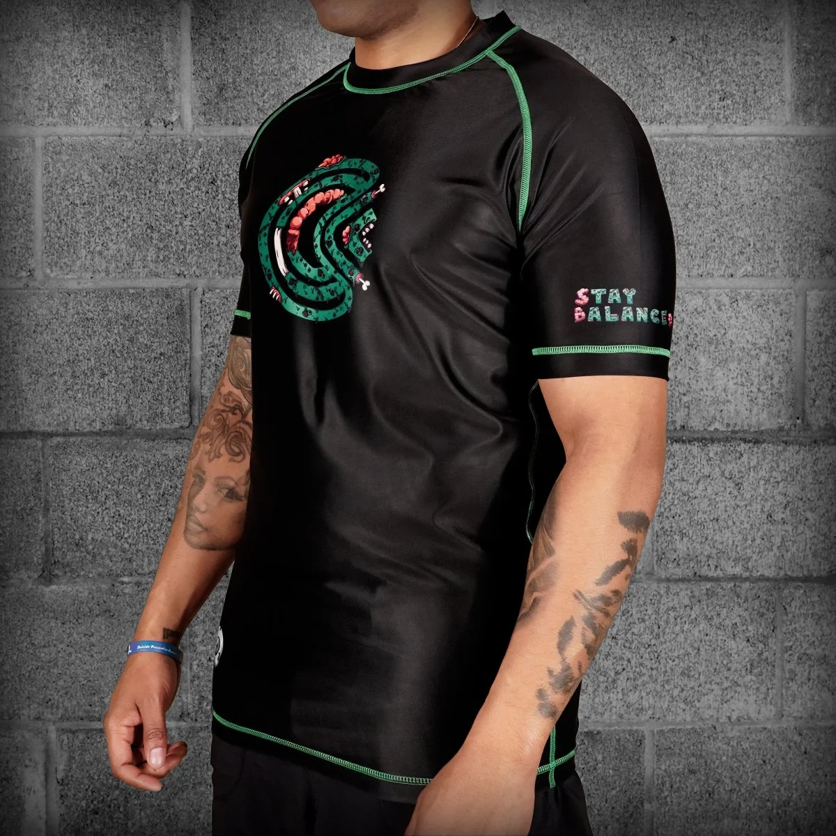 Chaos and Order Zombie Short Sleeve BJJ Rashguard - Image 3