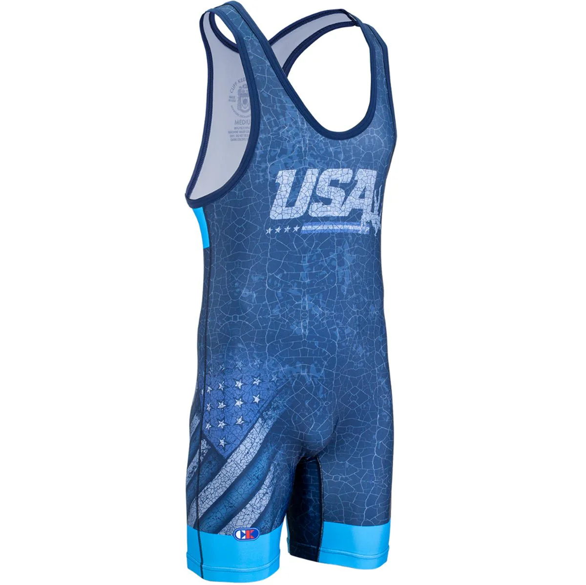 Cliff Keen The Patriot Sublimated Wrestling Singlet - Navy