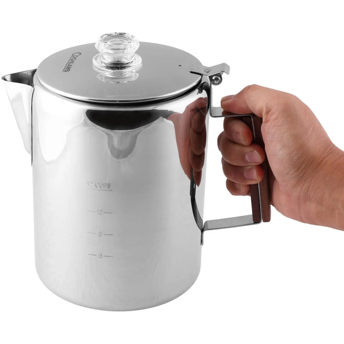 Coghlan's 12-Cup Stainless Steel Coffee Pot - Image 3