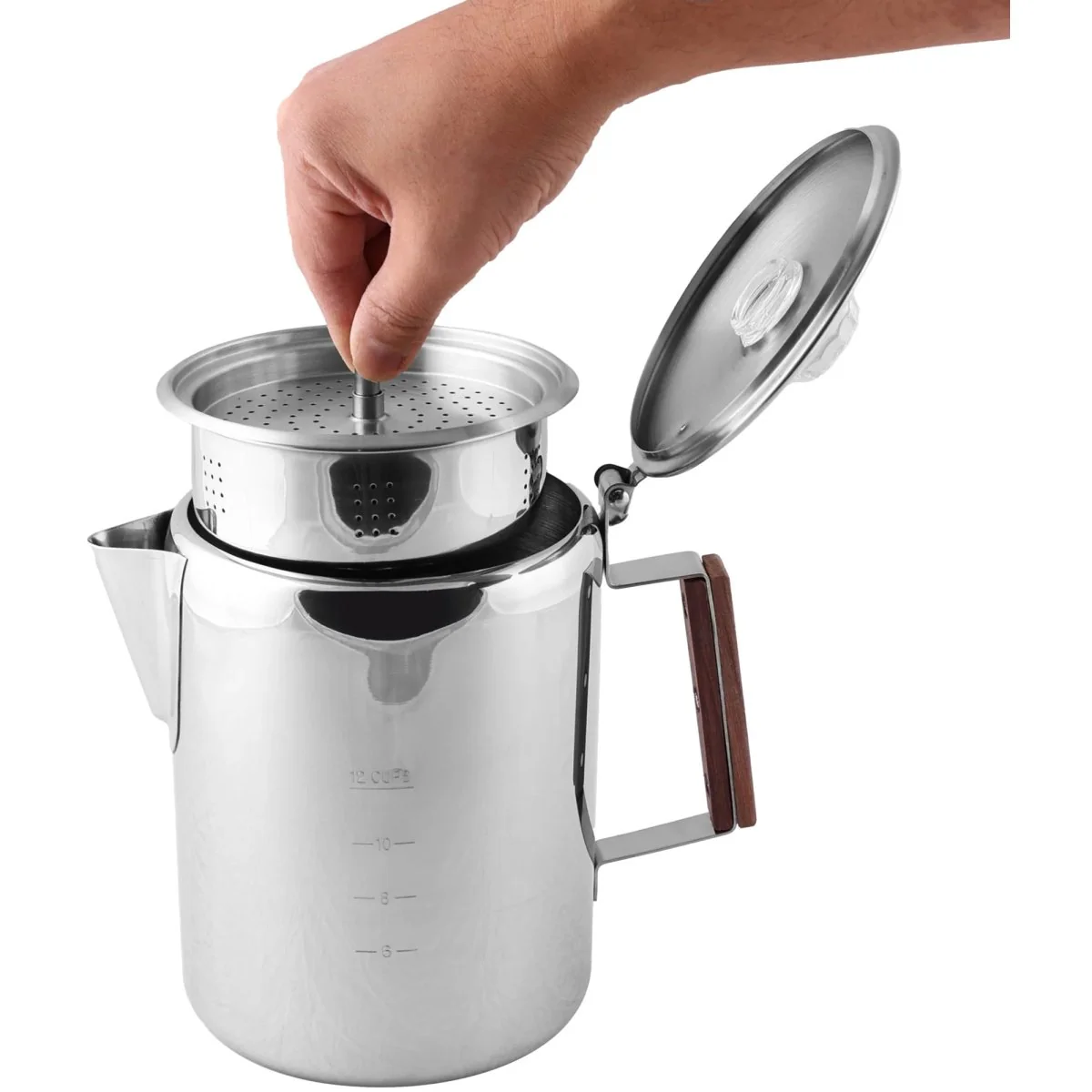 Coghlan's 12-Cup Stainless Steel Coffee Pot - Image 4