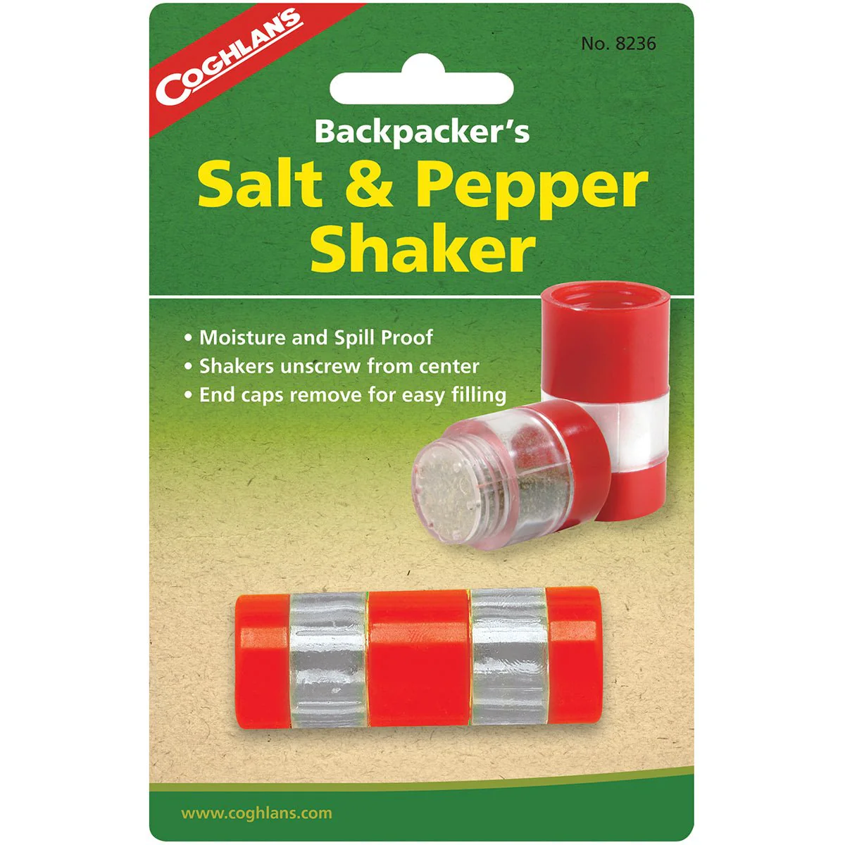 Coghlan's Backpacker's Salt & Pepper Shaker, Moisture and Spill Proof, Camping - Image 3