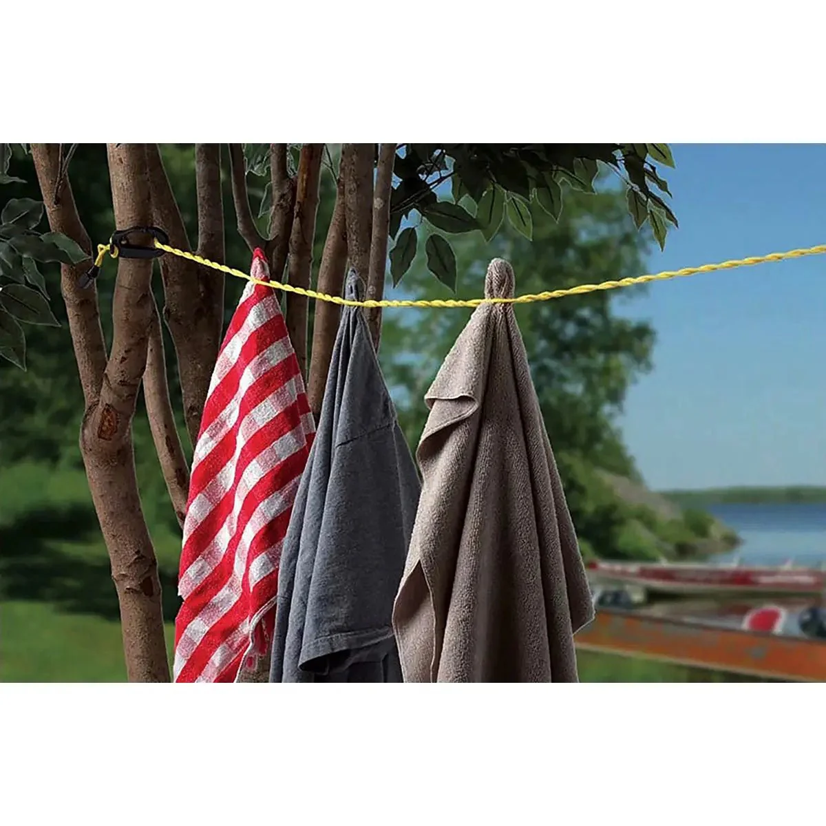 Coghlan's Bungee Clothesline Pegless with Carabiner, Laundry Drying Clothes Line - Image 3