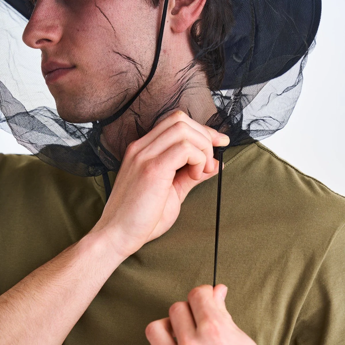 Coghlan's Compact Mosquito Head Net Lightweight w/ Storage Pouch, Mesh 220 Holes - Image 2