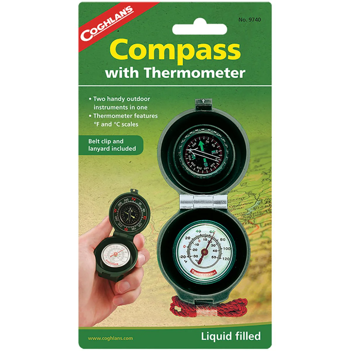 Coghlan's Compass and Thermometer with Lanyard - Image 2