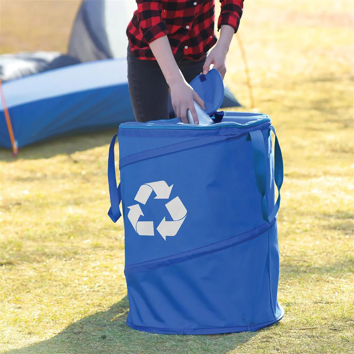 Coghlan's Deluxe Pop-Up Recycle Bin - Blue - Image 5