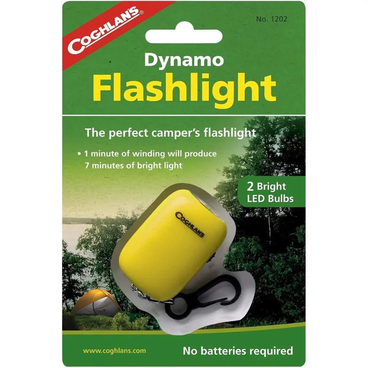 Coghlan's Dynamo Flashlight LED Hand Crank Emergency Camp Flash Light w/ Clip - Image 2