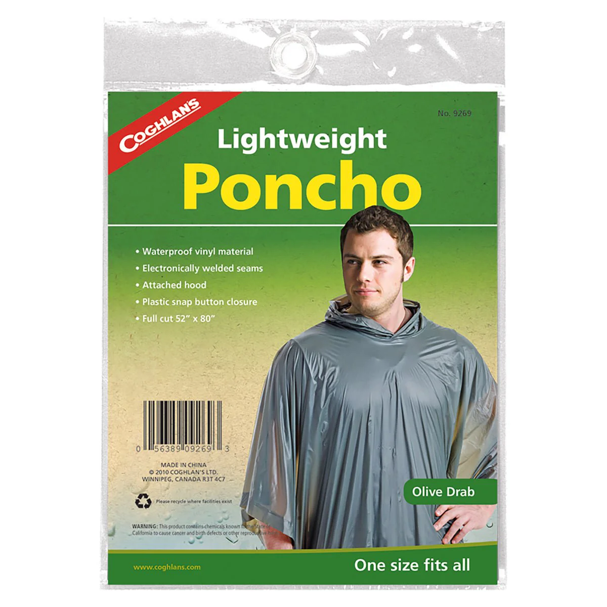 Coghlan's Emergency Poncho w/ Hood, Reusable & Lightweight, Survival Emergency - Image 8