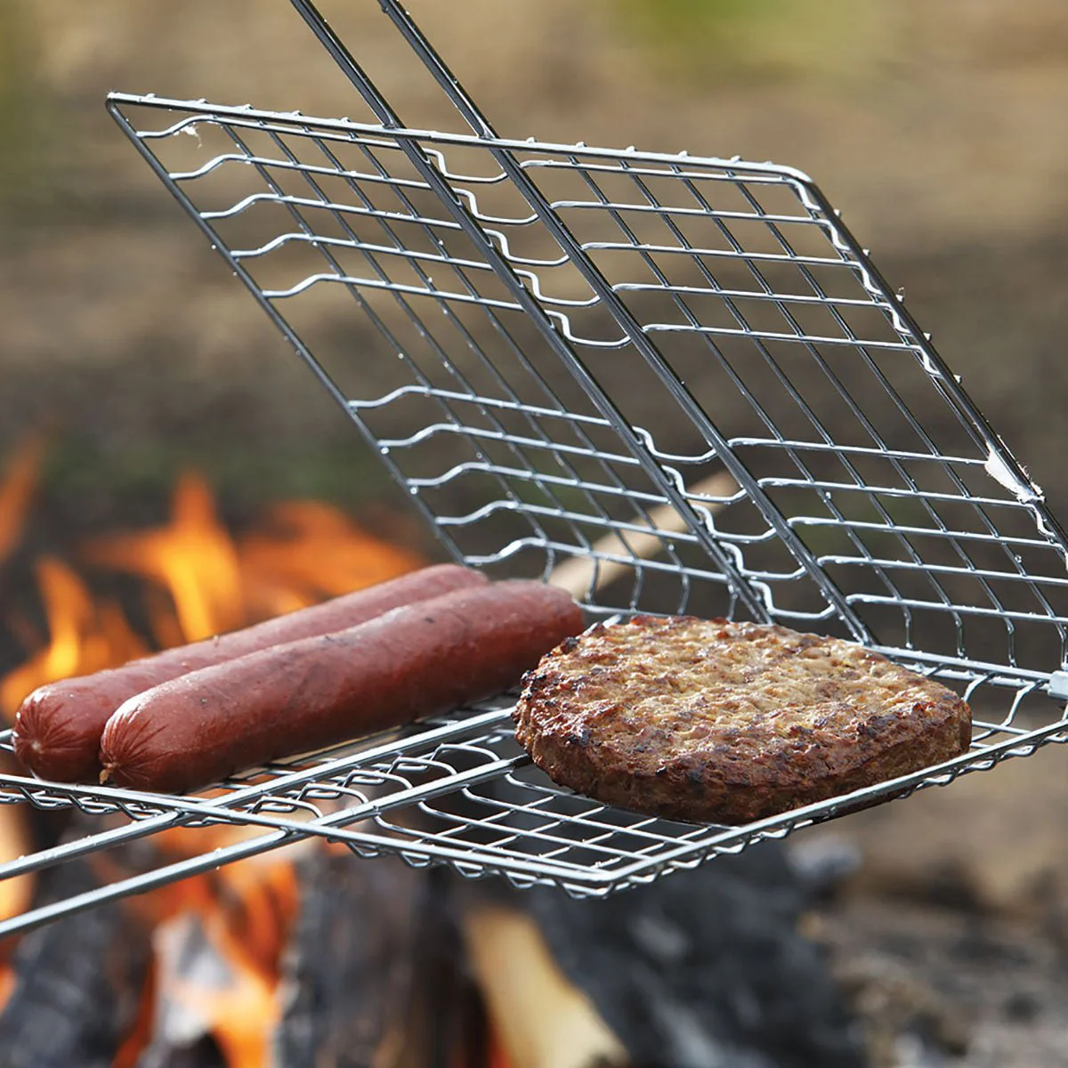 Coghlan's Grill Broiler Basket, Hinged Design & Extension Handle, Camp Grilling - Image 2