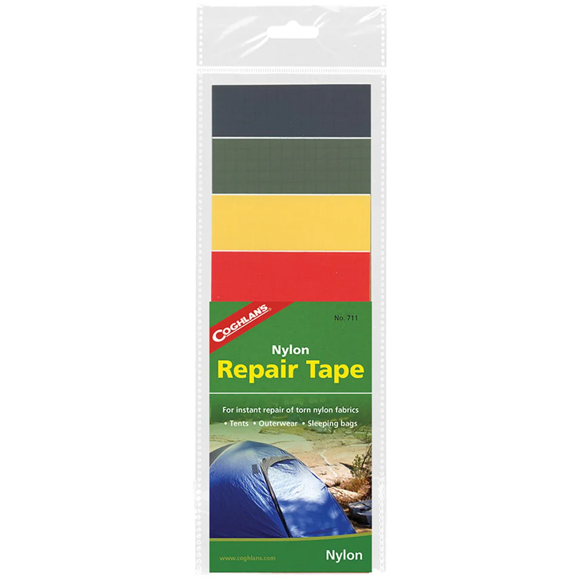 Coghlan's Nylon Repair Tape (4 Pieces) Rip-Stop Adhesive Kit Camping Tent Jacket
