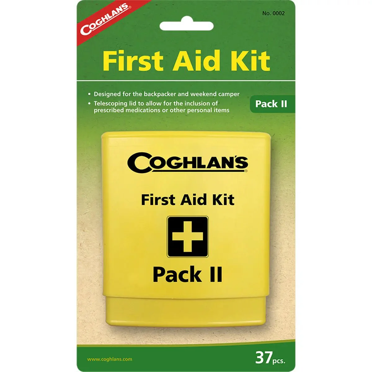 Coghlan's Pack II First Aid Kit, 37 Pieces, Water-Resistant Outdoor RV Camp Set