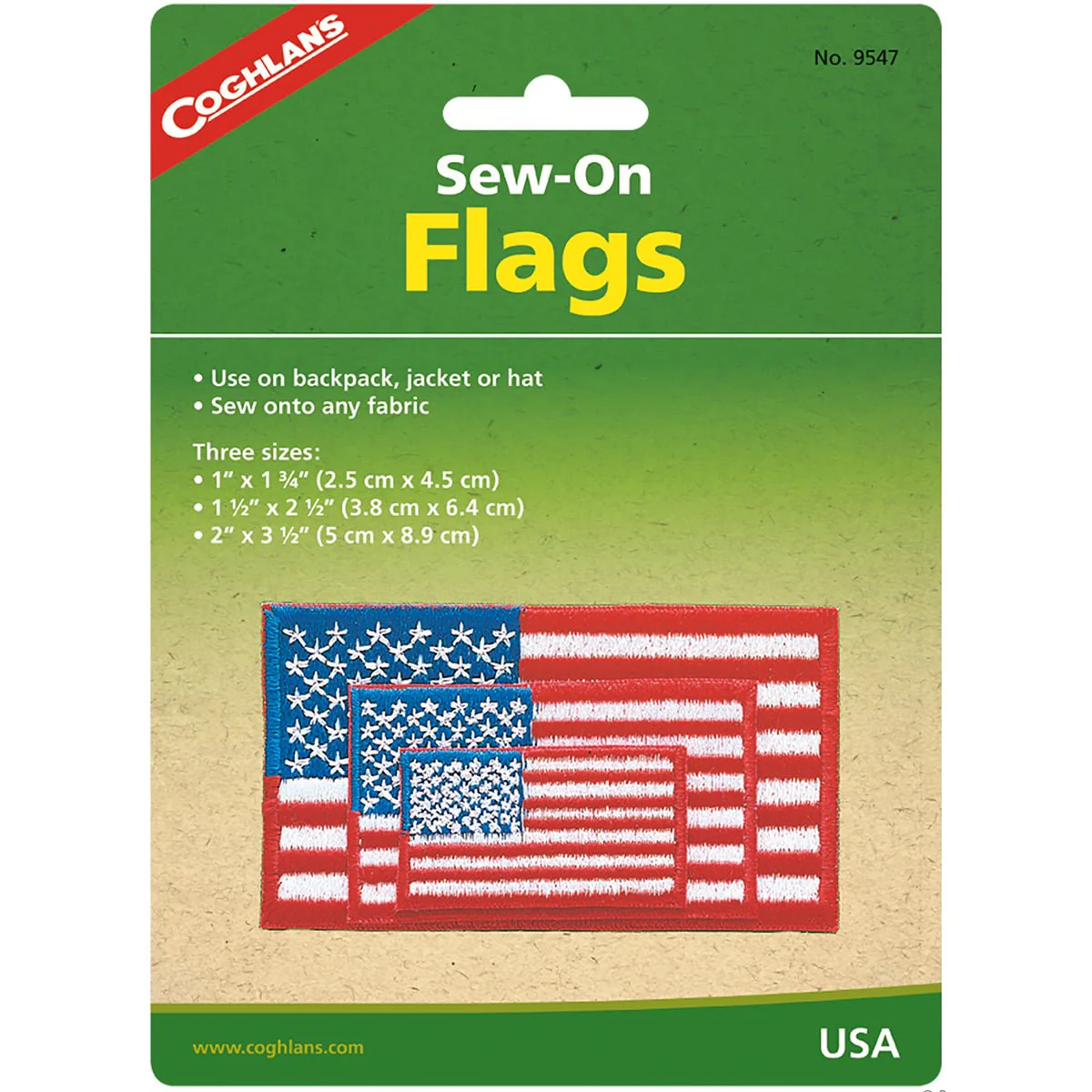 Coghlan's Sew-On Flags, Sew to any Fabric, Backpack, Tent, Jacket, Hat - Image 2