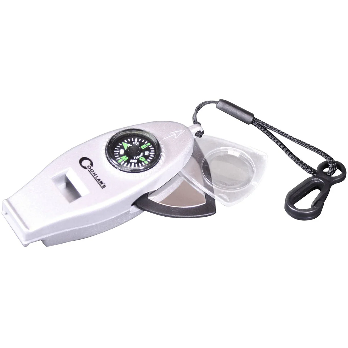 Coghlan's Six Function Whistle Signal Mirror Light Compass Thermometer Magnifier - Image 2