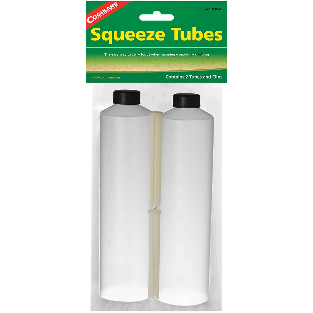Coghlan's Squeeze Tubes (2 Pack) Camping Reusable Plastic Food Storage Container