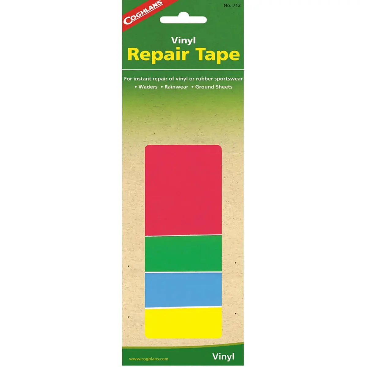 Coghlan's Vinyl Repair Tape (4 Pieces), Rainwear Adhesive Camping Patches Tent - Image 3
