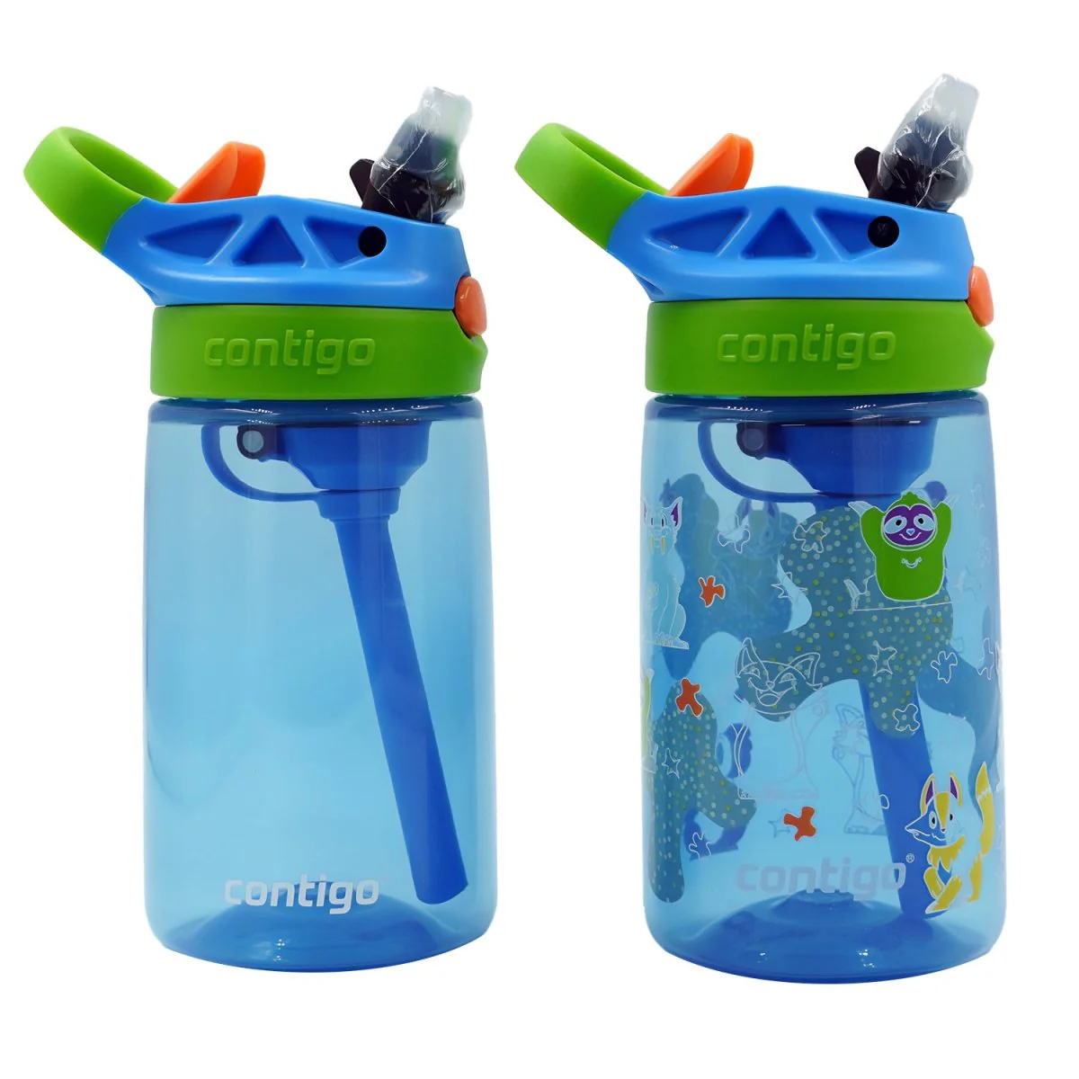 Contigo Kid's 14 oz. Aubrey AutoSpout Straw Water Bottle 2-Pack - Image 2