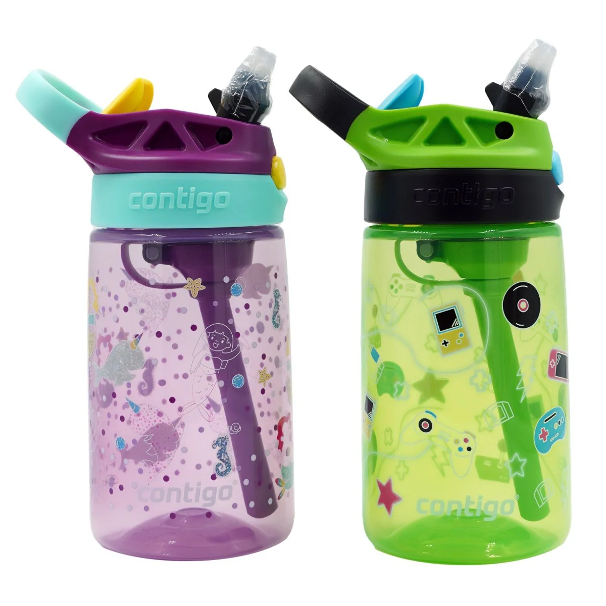 Contigo Kid's 14 oz. Aubrey AutoSpout Straw Water Bottle 2-Pack - Image 7