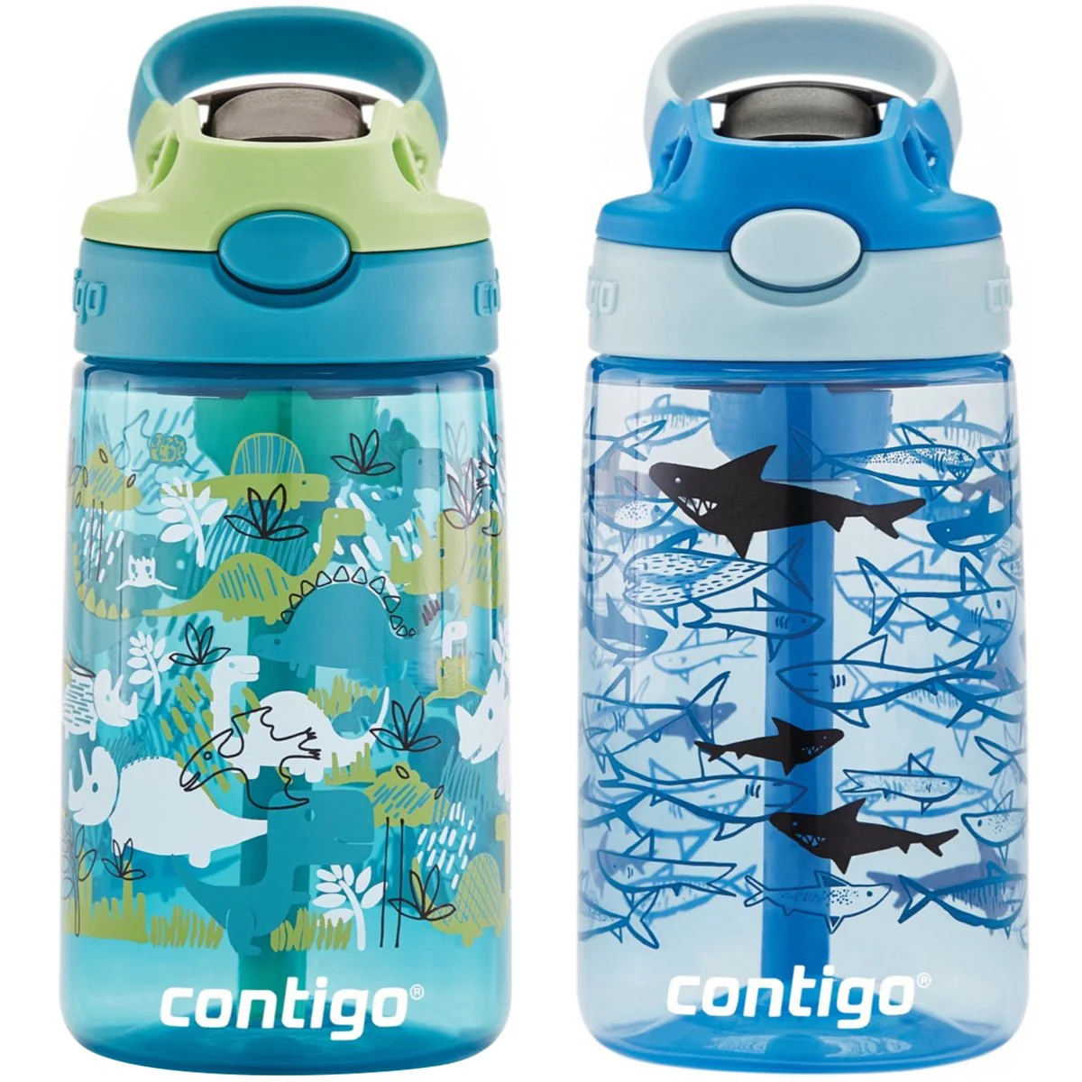 Contigo Kid's 14 oz. AutoSpout Straw Water Bottle with Easy-Clean Lid 2-Pack - Image 8