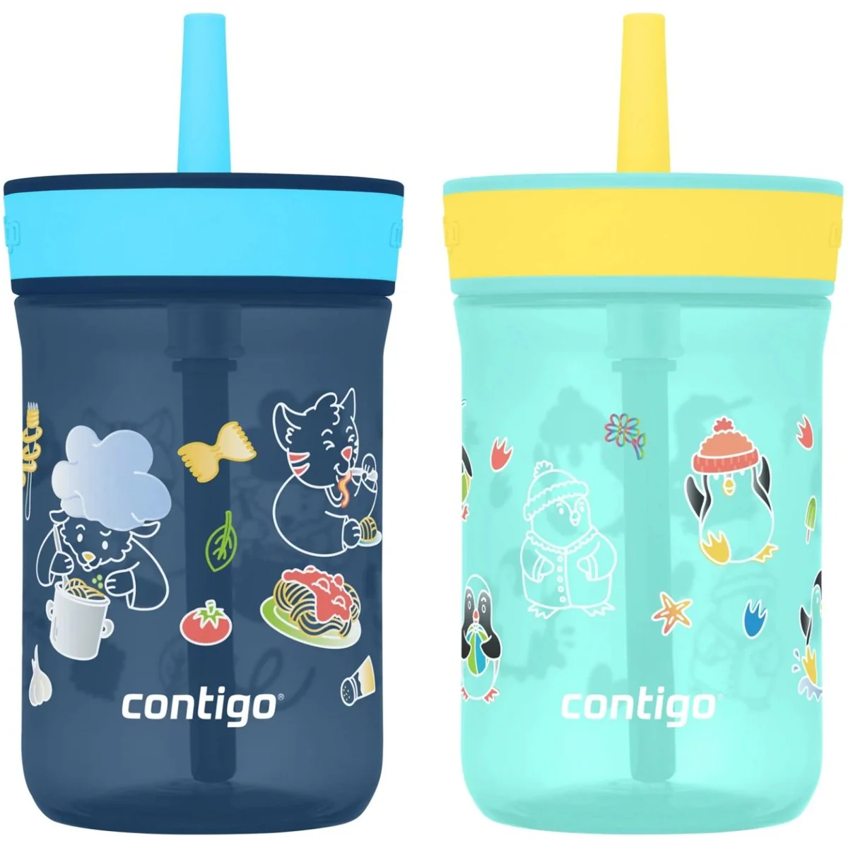 Contigo Kid's 14 oz. Leighton Spill-Proof Tumbler with Straw 2-Pack