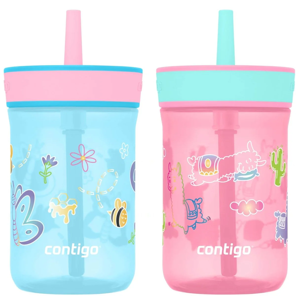 Contigo Kid's 14 oz. Leighton Spill-Proof Tumbler with Straw 2-Pack - Image 6