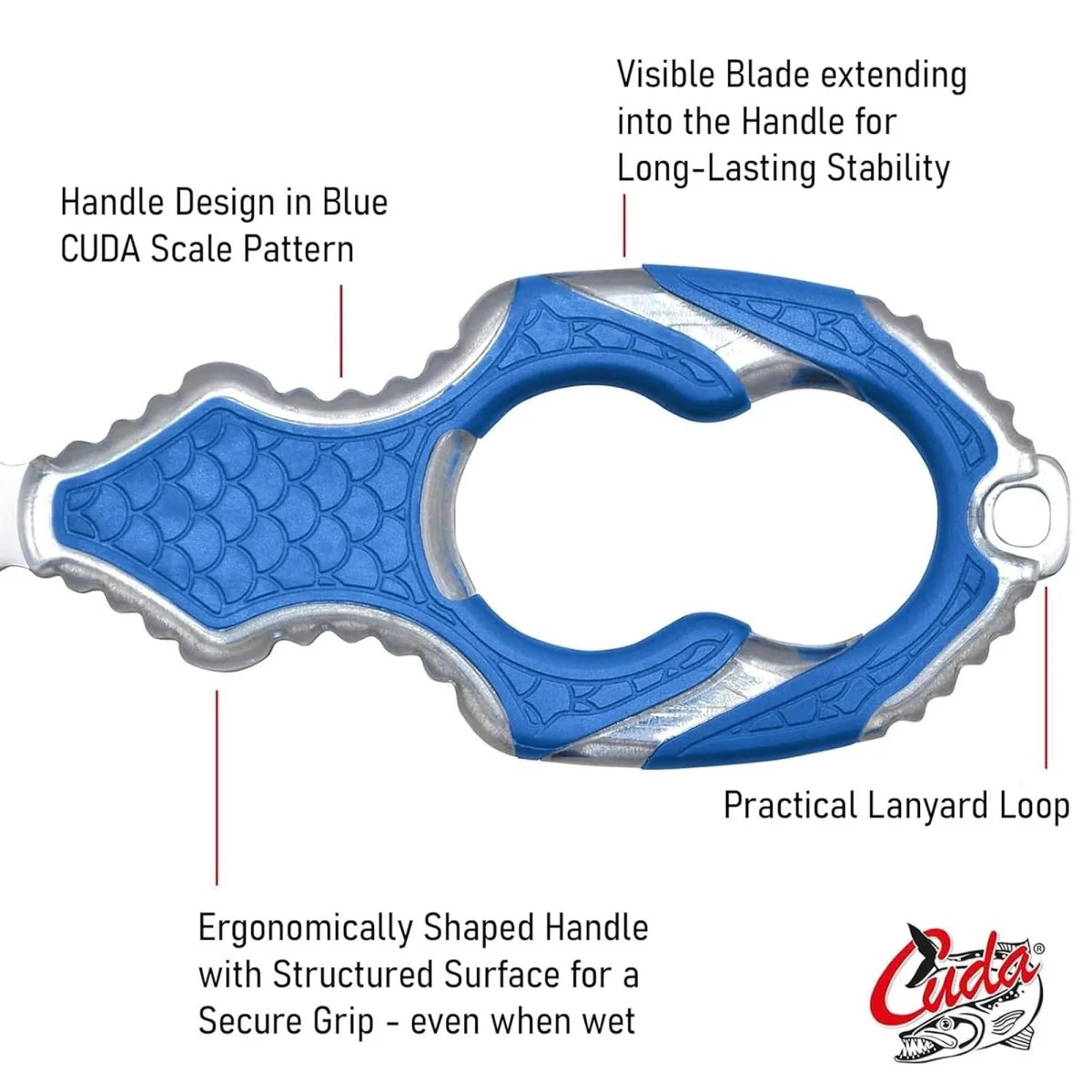 Cuda 1.5" Rescue/Safety Knife with Sheath Titanium Bonded - Image 3